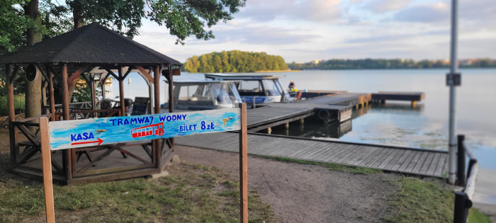 Tramwaj wodny do centrum Mrągowa