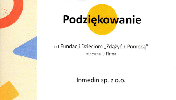 Podziękowania od Fundacji Dzieciom &quot;Zdążyć z Pomocą&quot; ❤